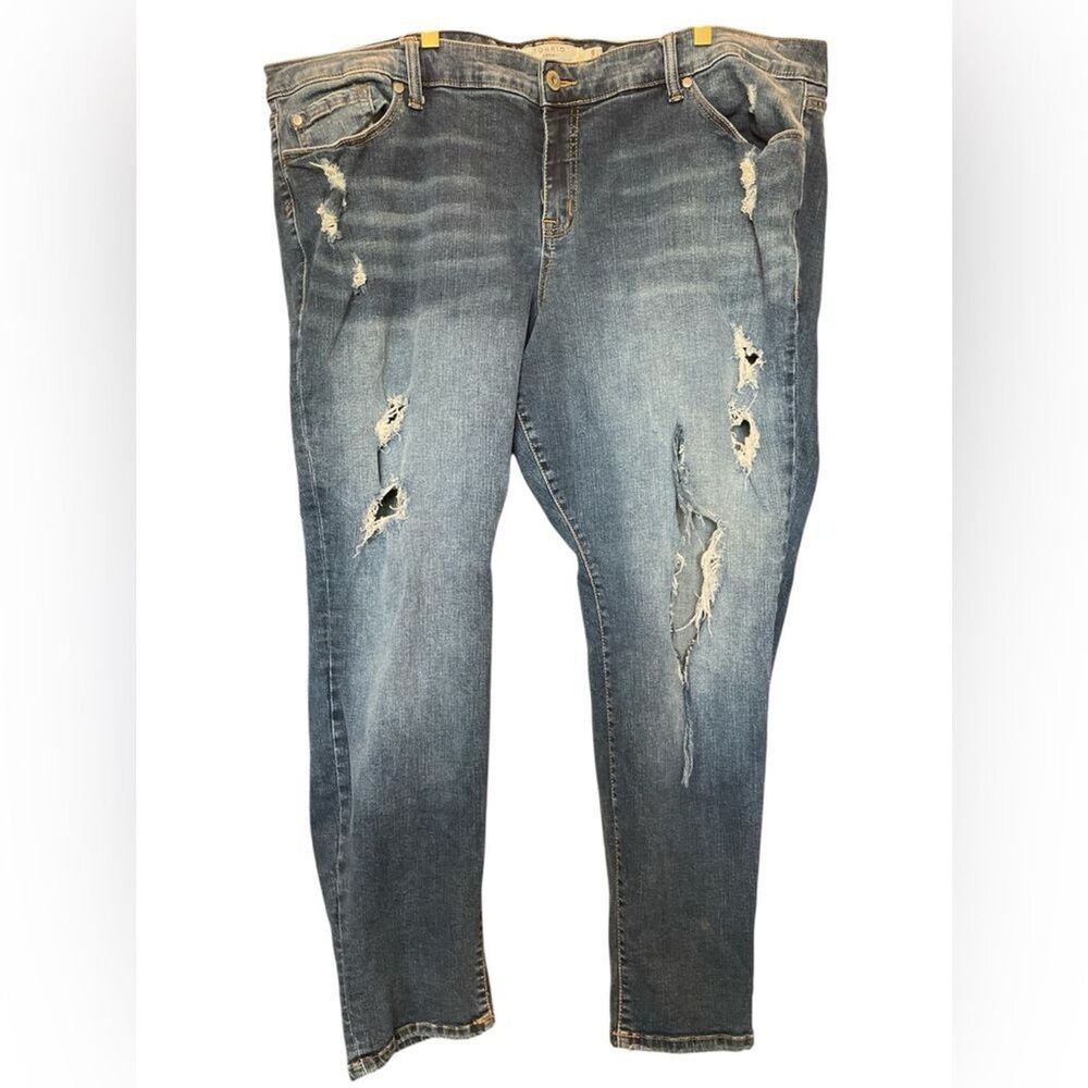Torrid Boyfriend Jeans | Women’s Plus Size 24R | Distressed | Stretch Denim